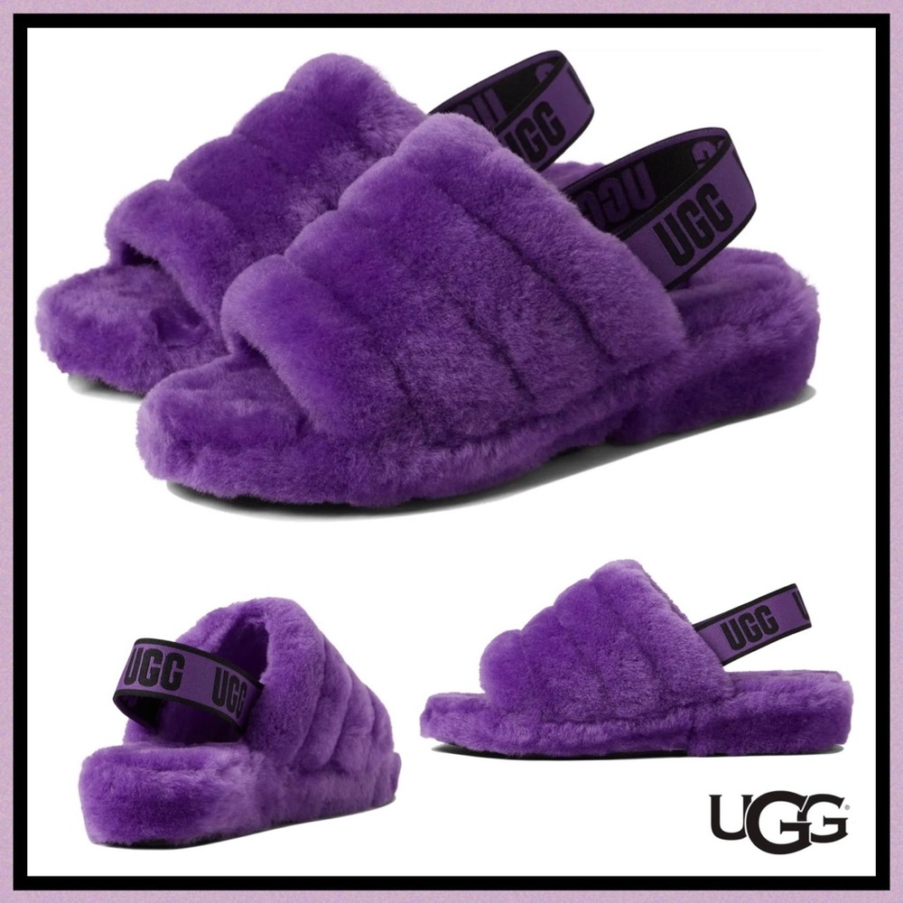 Ugg Fluff Yeah Slide Purple Mussel Shell